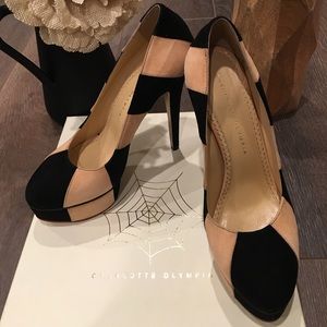 Suede Charlotte Olympia pumps 38.5